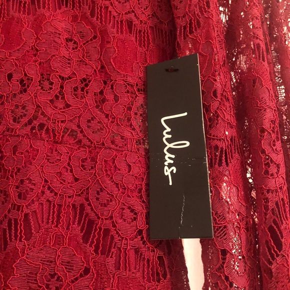 Mini Red Lace all occasion Dress - Picture 2 of 4